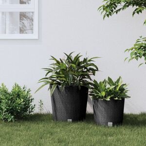 Royalton - Planter with Removable Inner Anthracite 35 / 37.5 l pp Rattan