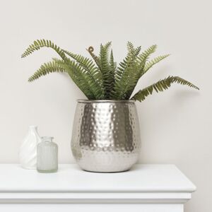 MELODY MAISON Silver Hammered Metal Planter - Black