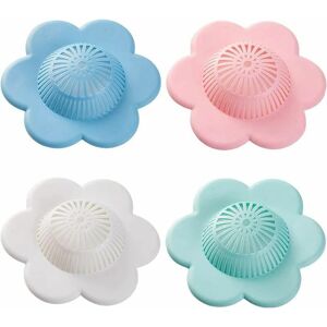 MUMU Sink Accessories Flower Shape Kitchen Sink Drain Filter Sewer Bathroom Floor Drain 4 Pack