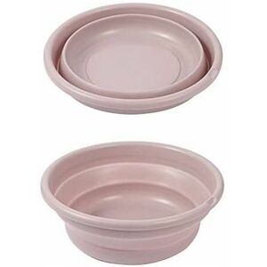 NEIGE Snowfoldable silicone sink, multifunctional round sink with holes, can be hung (pink, diameter: 26 cm, height: 9.8 cm)