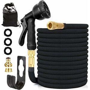 Denuotop - Upgraded 15M/50FT Expandable Garden Hose, Lightweight Flexible Hose with 8 Watering Modes for Irrigation, Garden Cleaning, Car Washing,