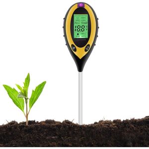 LANGRAY Soil Tester, 4 in 1 Soil Tester ph Meter Sunlight Temperature Hygrometer for Garden Farm Lawn Indoor Outdoor Plant Flower