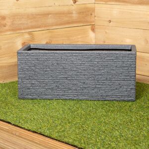 Samuel Alexander - Strata Ash Slate Effect Trough 60cm w x 25cm d x 25.5cm h