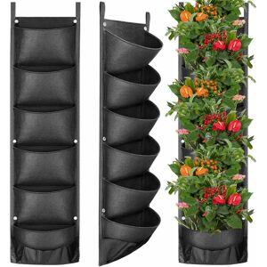 Héloise - Plant Bags, Updated 6 Pocket Vertical Wall Planter Wall Hanging Planter Bags for Garden Lawn Garden Fence Plants