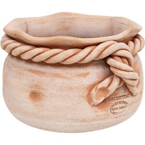 Biscottini - Terracotta Basket Pot Flower Pot Planter Container for Garden, Terrace Balcony Supplies. L27XPR24XH17 cm Made in Italy