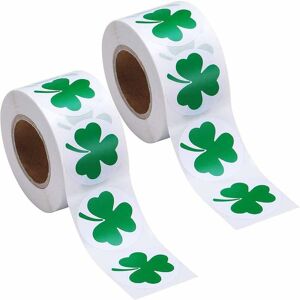 Denuotop - 2PCS General Labels Means Lucky Clover Sticker, Four Leaf Clover Decal Sticker, Auto Sticker Paper Label Strip Decoration