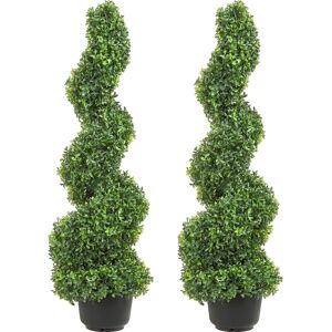 4' Artificial Topiary Spiral Tree Faux Plant uv Indoor/Outdoor Home Decor - Vevor