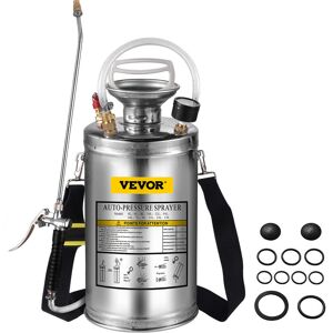 VEVOR Stainless Steel Sprayer 6L Household Gardening and Floor Cleaning Sprayer, Suitable for the Current Neds of Industry, Agriculture, Commerce, Medicine