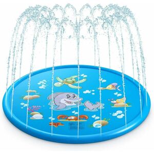 Water Jet Mat for Kids Toys, Child Water Mat Splash Pad Outdoor Play Child Garden Sprinkler for Girls and Boys in Gardens and Lawns 170cm Groofoo