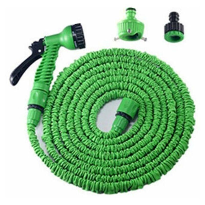 Expandable Garden Hose with 7 Function Spray Nozzle, Telescopic Watering Hose Foldable Hose for Easy Home Storage(7.5M / 25FT in extension) - Rhafayre