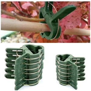 Csparkv - 100 Pcs Plant Clips Reusable Tomato Clips for Climbing Plants Green 50 Large+50 Small