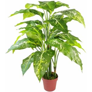 Leaf 100cm Large Fox's Aglaonema (Spotted Evergreen) Tree Artificial Plant