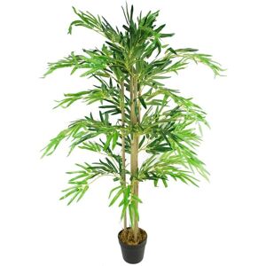 Leaf - 120cm (4ft) Artificial Bamboo Plants Trees - Natural Green