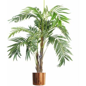 Leaf 120cm Premium Artificial palm tree with pot with Copper Metal Planter