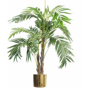Leaf - 120cm Premium Artificial palm tree with pot with Gold Metal Planter