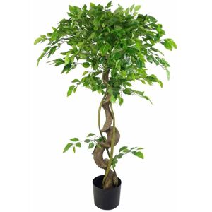 Leaf - 120cm Twisted Trunk Artificial Japanese Fruticosa Style Ficus Tree