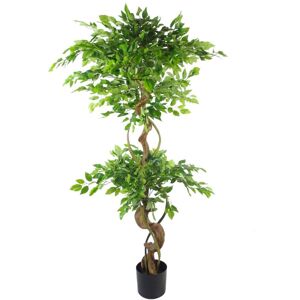 Leaf - 150cm Twisted Trunk Artificial Japanese Fruticosa Style Ficus Tree