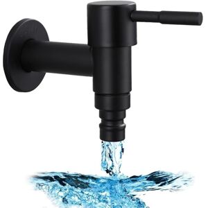 Alwaysh - Stainless Steel Garden Water Tap Wall Mounted, 1 Pcs Wall Mounted Washing Machine Faucet, G1/2in Washing Machine Faucet for Balcony,