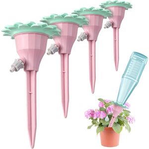 AlwaysH Drip Irrigation Kit, 4 Pack Indoor Outdoor Plant Watering Kit for Vacation, Garden, Terracotta Planter, Bottle Drip - Can Adjust Speed