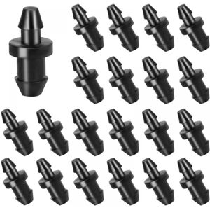 Cyslmuk - Black)100 Pieces Drip Irrigation Plugs, 6mm Drip Irrigation System End Cap Irrigation Pipe Plug Accessories for Home Garden Lawn