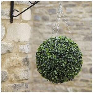 Garden Mile - Smart Garden Boxwood Artificial 40cm Garden Topiary Leaf Ball & Chain Hanging