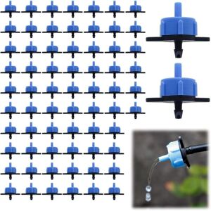 CCYKXA 70 Pcs Irrigation Drippers, Irrigation Sprinkler Head, Drip Irrigation System Kits, Self-Regulating Drippers for Lawn Vegetable Gardens or