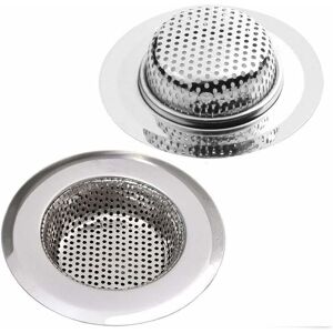 Hoopzi - Drain strainer set of 2, ø 11.5 cm Stainless steel kitchen sink shower bathtub drain sink filter strainer, 2 pieces / sets drain strainer
