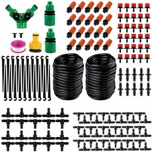 Hoopzi - Drip Irrigation Kit, 40M Micro Drip Irrigation Kit Garden Automatic Micro Flow Watering System for Garden, Lawn, Plant, Landscape, Vegetable