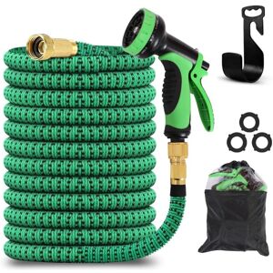 Tinor - Expandable Garden Hose 15M/50FT, Retractable Flexible Water Hose with 10 Spray Modes, Adjustable Water Hose with 3/4' Adapters, Suitable for