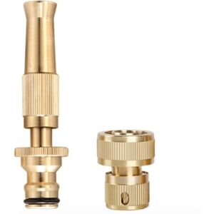 Linghhang - All-copper direct spray water gun with 4-point water connection, car wash water gun, garden watering gun