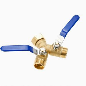 TLILY Garden Hose Splitter, y Splitter with Shutoff, 2 Way Heavy Duty, Y-Valve 3/4 Inch ght Threads