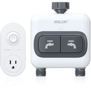 COOCHEER BALDR WiFi Water Timer - 2 Outlets, 2-Zone Smart Water Timer for Garden Hose, Wireless Automatic Irrigation System 213WH004
