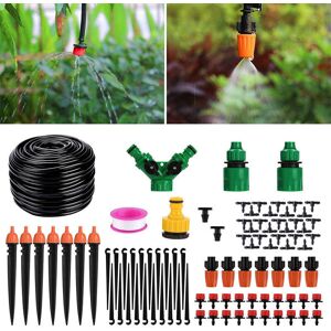 Coocheer - Garden Watering System, 40m/100ft Micro Drip Irrigation Kit, Adjustable Automatic Watering System for Lawn Plants for Landscape Patio