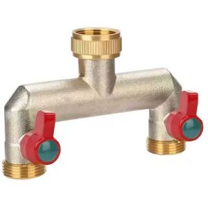 COOCHEER Brass Garden Faucet Splitter, 1/2