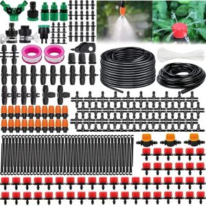 COOCHEER Garden Irrigation System, 340pcs Drip Irrigation Kit, 55m+15m Automatic Watering Kit, Drip Irrigation Kit, Garden Watering System for Garden Lawn