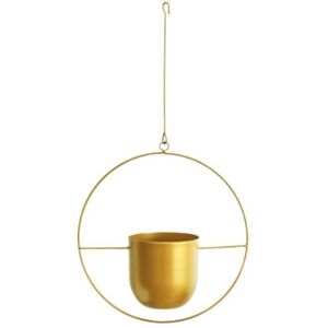 Tlily - Hanging Planter Pot Baskets Minimalist Plant Pot Container Metal Hanging Flower Pots for Indoor Outdoor Garden-13.5x34CM