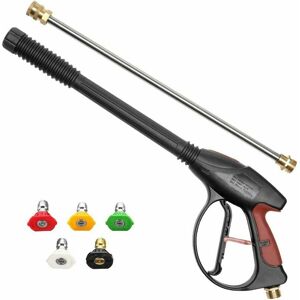 Dewdat - High Pressure Water Gun Magic Wand, 280Bar Pressure Washer Gun Replacement Gun and Nozzles for Car Washing Watering