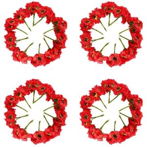 TLILY High Quality Silk Poppies Camellia 5cm 240Pcs/Lot Artificial Flowers Corn Poppy Hand Made Small Wedding Decoration(Red)