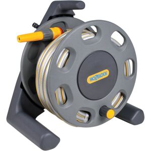 Hozelock - Compact Reel & 25m Multi Purpose Garden Hose & Nozzle Connectors 2412