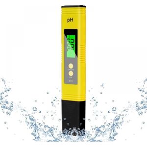 Cyslmuk - 4 in 1 pH meter, pH meter tester, pH tester, pH meter with lcd screen, high precision resolution 0.01, swimming pool pH meter
