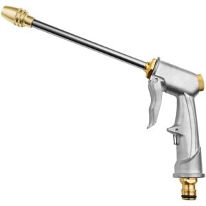 BEIJIYI Metal Garden Hose Gun, High Pressure Metal Watering Can, Heavy Duty Garden Watering Gun with Brass Nozzle for Car Washing, Cleaning, Watering Gardens