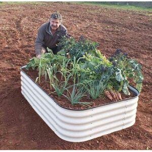 THOMPSON & MORGAN Thompson&morgan - Original Veggie Bed Paperbark Garden Planting Merino White Vegetable Planter Easy to Grow our Own 2x Veg Bed(Merino White)