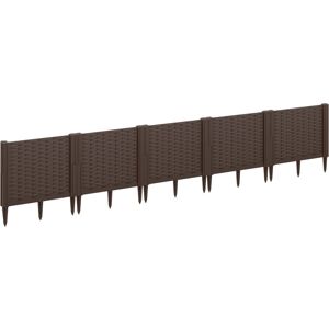 Outsunny Plastic Planter Box Kit, Modular Raised Bed for Flowers, Herbs