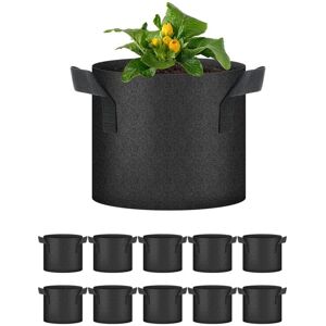 TLILY Plant Grow Bags 5 Gallon Tomato Planter Pots 6-Pack with Handles,Non Woven Fabric Gardening Planter for Vegetable b