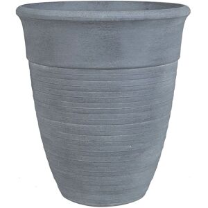 Beliani - Plant Pot Grey Modern Indoor Outdoor Stone Mixture ø 43 cm Katalima