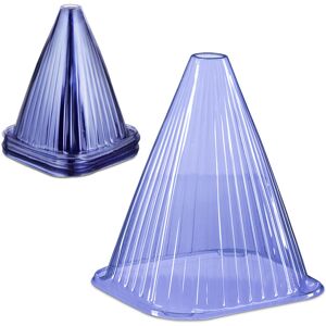 Relaxdays - Plant Cover, Set of 32, Snail and Frost Protection, HxWxD: 22 x 19 x 19 cm, Greenhouse Cones, pvc, Blue