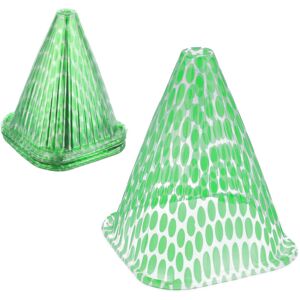 Relaxdays Plant Cover, Set of 144, Snail and Frost Protection, Greenhouse Cones, PVC, HWD: 22 x 19 x 19 cm, Dotted Green