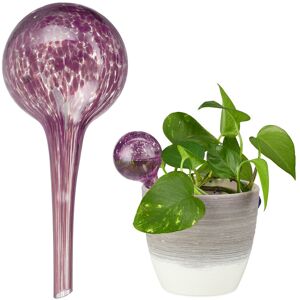 Relaxdays - Watering Globes Set of 2, Regulated Irrigation for Plants, Office & Holiday Watering Aid, Glass, Black