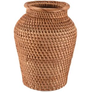 Tlily - Wicker Basket Rattan Hanging Flowerpot Flower Storage Vase Rustic Woven Pot
