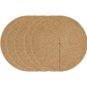 ZVD - Lot 5 Disques Paillage Ø40cm Feutre de Jute Protection Plante, Mauvaises Herbes, Gel